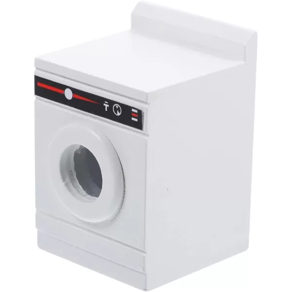 Toyvian Dollhouse Washing Machine Mini Cloth Washer Dryer Model Minihouse Laundry Machine Miniature for Dollhouse Furniture Accessories