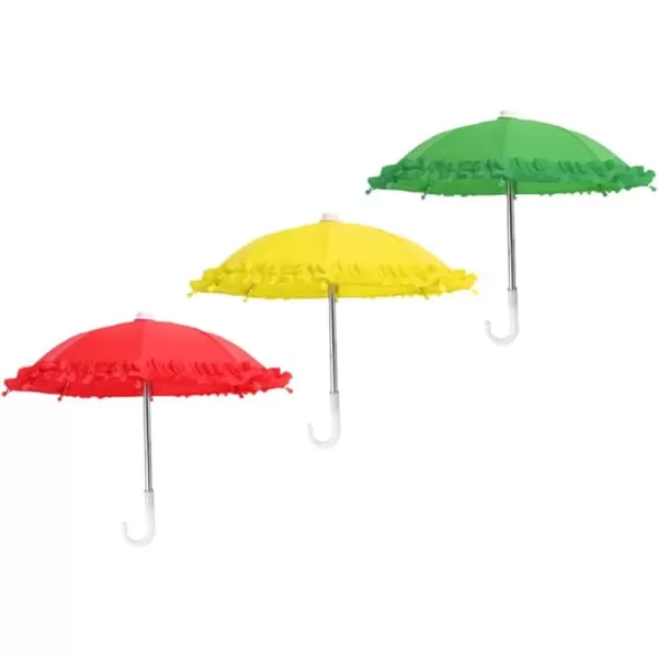 Toyvian Home Decor Home Decor 3pcs Mini Umbrella Toys Mini Rainy Umbrella Model Polyester Silk Miniature Umbrella Toys Photo Props Random Color 28cm Kids Toys Kids Toys