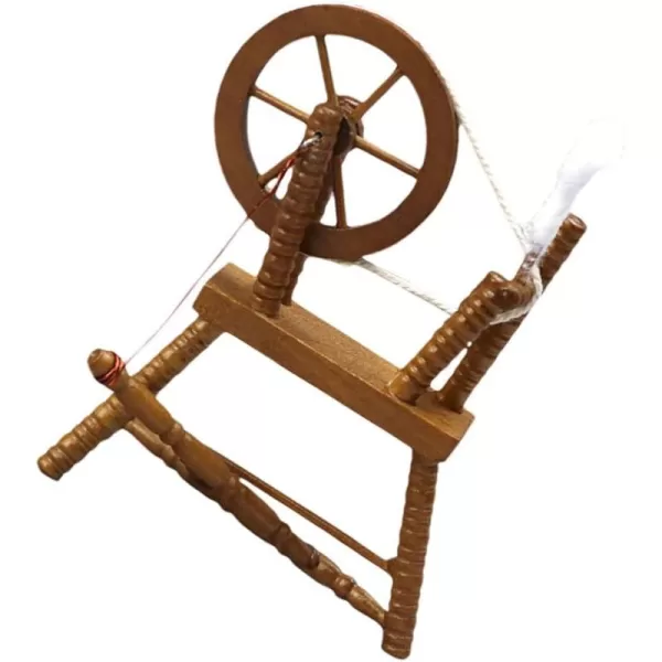 Toyvian Reeling Machine Miniature Mini Spinning Wheel Model Reeling Machine Figurine Dollhouse Furniture Decoration Fairy Garden Landscape Supplies