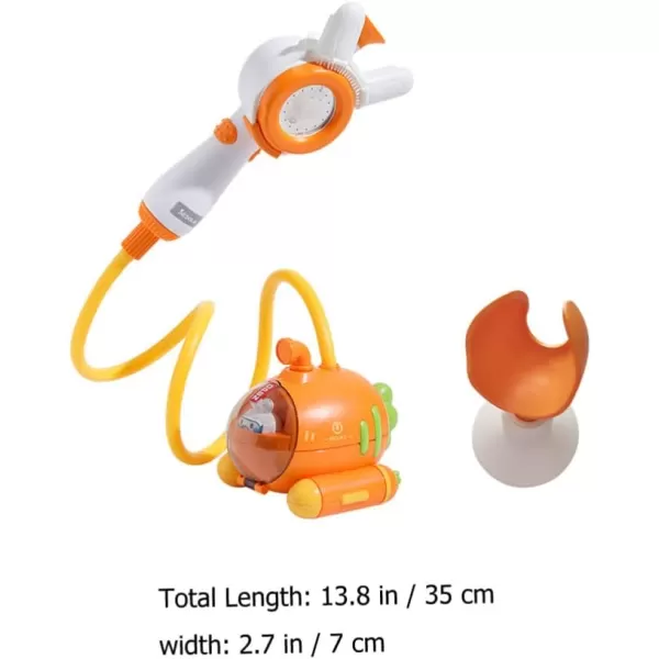 Bath Toy Submarine Spray Station Battery Operated Water Pump with Hand Shower Head Cartoon Carrot Bathtub Toy for Purple Bathroom Accessories