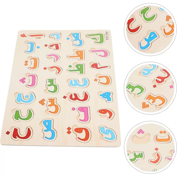 Arabic Alphabet Puzzle Board Number Shape Puzzles Jigsaw Puzzle Learning Puzzle 3D Blocks Board Educational DevelopingAlphabet