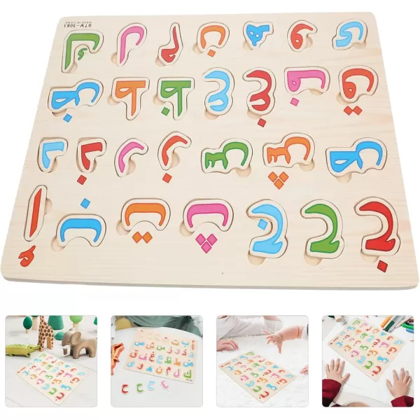 Arabic Alphabet Puzzle Board Number Shape Puzzles Jigsaw Puzzle Learning Puzzle 3D Blocks Board Educational DevelopingAlphabet