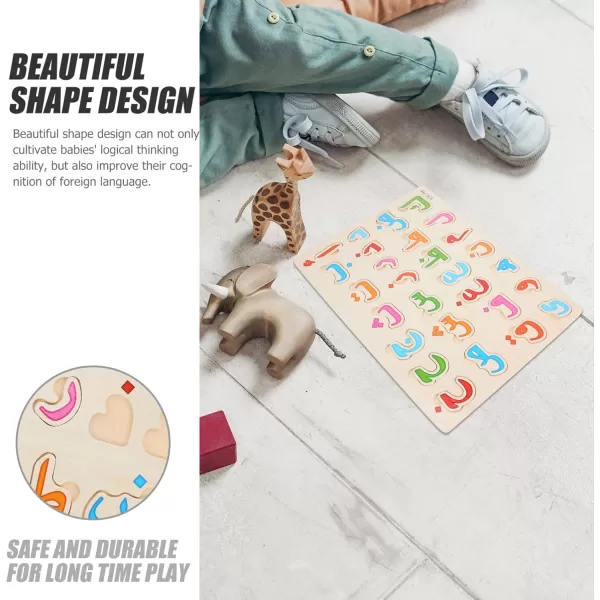 Arabic Alphabet Puzzle Board Number Shape Puzzles Jigsaw Puzzle Learning Puzzle 3D Blocks Board Educational DevelopingAlphabet