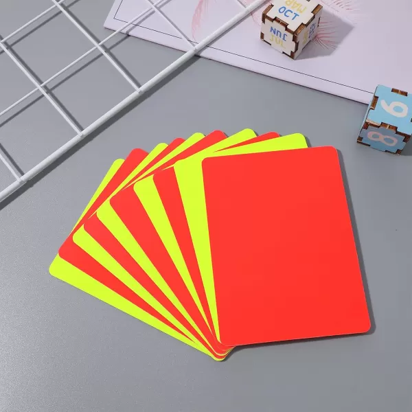 Toyvian 10pcs Professional Referee Cards Soccer Red Cards Yellow Cards Soccer Referee Cards Red Yellow Judge Cards Referee Accessory Soccer Referee Card for Sport Competition