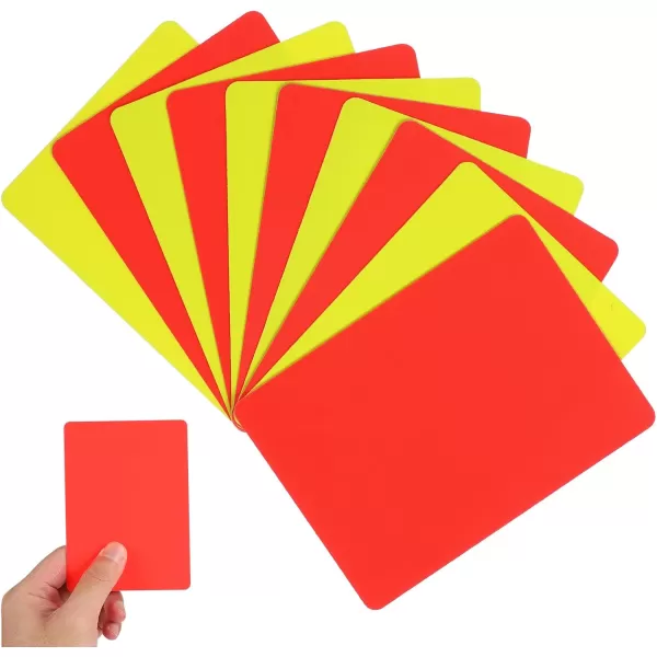 Toyvian 10pcs Professional Referee Cards Soccer Red Cards Yellow Cards Soccer Referee Cards Red Yellow Judge Cards Referee Accessory Soccer Referee Card for Sport Competition