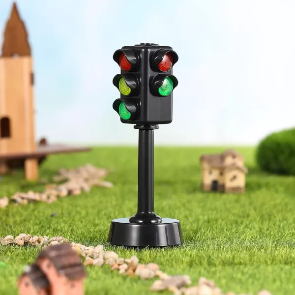 Toyvian 2pcs Traffic Light Kids Traffic Light Toys Stoplight Toys with Sound Light Simulation Traffic Light Model Toys Traffic Sign Model Toy Electronic Educational Toys for Kids