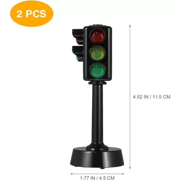 Toyvian 2pcs Traffic Light Kids Traffic Light Toys Stoplight Toys with Sound Light Simulation Traffic Light Model Toys Traffic Sign Model Toy Electronic Educational Toys for Kids