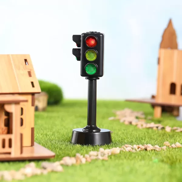 Toyvian 2pcs Traffic Light Kids Traffic Light Toys Stoplight Toys with Sound Light Simulation Traffic Light Model Toys Traffic Sign Model Toy Electronic Educational Toys for Kids