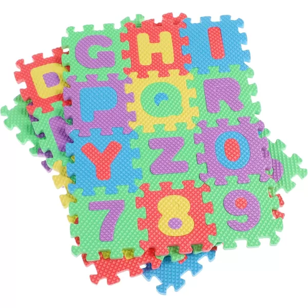 Toyvian 36pcs Mini Number Alphabet Alphabet Puzzle Mini Floor Mat for Baby Mini Foam Puzzle Baby Foam Play Mat Table Mat for Kids Alphabet Mat Play Mats for Toddlers24x24x04inch