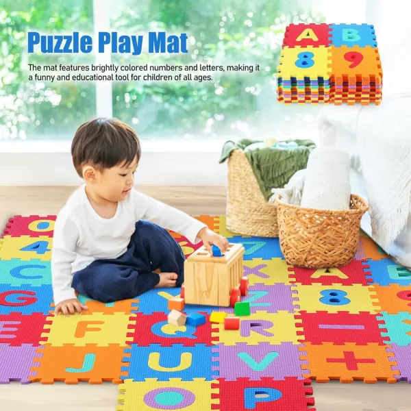 Toyvian 40pcs ABC Foam Mat Number Alphabet Puzzle Floor Mat Baby Puzzle Playmat Toddler Foam Play Mat Sensory Mat for Kids Foam Squares Floor Mat Alphabet Puzzle Mat for Baby