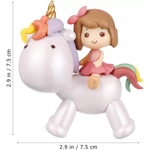 Toyvian Mini Unicorn Cake Decor Cartoon Unicorn Cake Topper Resin Figure Unicorn Cake Topper for Little Girl Birthday Party Decor Kids Unicorn Figure Topper Decor