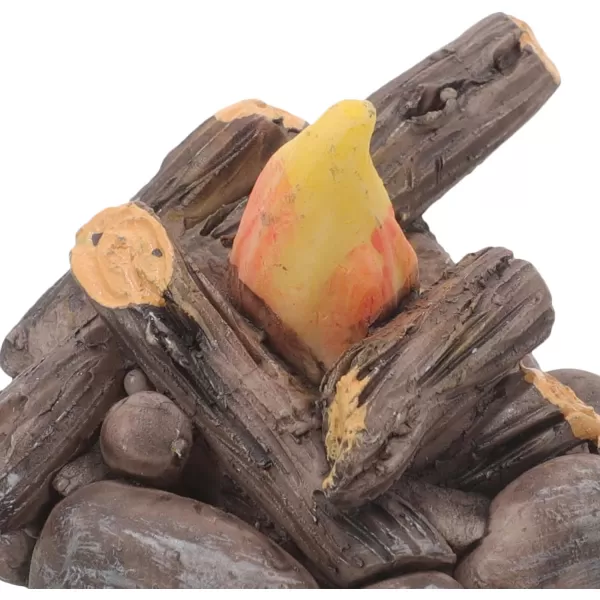 Toyvian Simulated Mini Stone Mini Campfire Resin Ornaments Miniature Bonfire Models Mini Fire Model Micro Landscape Scene Building Dollhouse Accessories