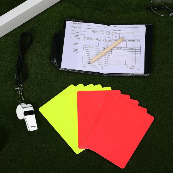 Toyvian Soccer Referee Cards Soccer Red Cards Yellow Cards Referee Whistles Referee Wallet Referee Cards Set Professional Referee Cards Football Referee Warning Cards Referee Accessory