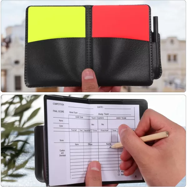 Toyvian Soccer Referee Cards Soccer Red Cards Yellow Cards Referee Whistles Referee Wallet Referee Cards Set Professional Referee Cards Football Referee Warning Cards Referee Accessory