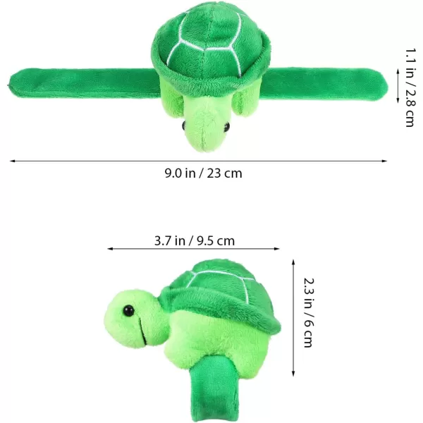 Toyvian Stuffed Turtle Animal Slap Bracelets Kids Plush Turtle Bracelets 2pcs Cartoon Turtle Wrist Huggers Bracelet Kids Toy Turtle Doll Valentines Day Slap Bracelet Easter Jewelry Party Favors