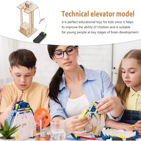 Wooden Elevator Kids stem Projects for Kids Ages 812 Science Kits for Kids Age 1214 Kids Science Kits Age 58 Elevator Toy DIY Model Building Kits