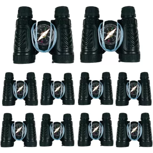 10PCS Monocular Telescope with Compass Pirate Role Play Camping Toy Compact Binoculars Kids Telescope Education Toys Camping Birthday Pirate Party Favors