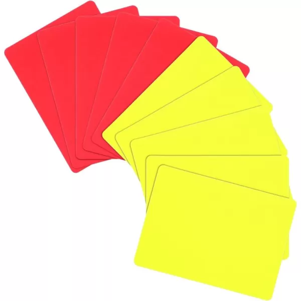 Toyvian 10pcs Professional Referee Cards Soccer Red Cards Yellow Cards Soccer Referee Cards Red Yellow Judge Cards Referee Accessory Soccer Referee Card for Sport Competition