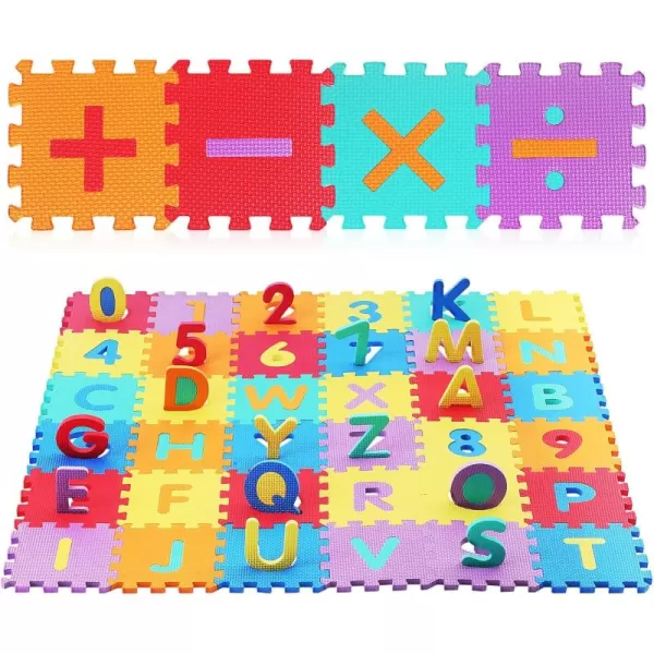 Toyvian 40pcs ABC Foam Mat Number Alphabet Puzzle Floor Mat Baby Puzzle Playmat Toddler Foam Play Mat Sensory Mat for Kids Foam Squares Floor Mat Alphabet Puzzle Mat for Baby