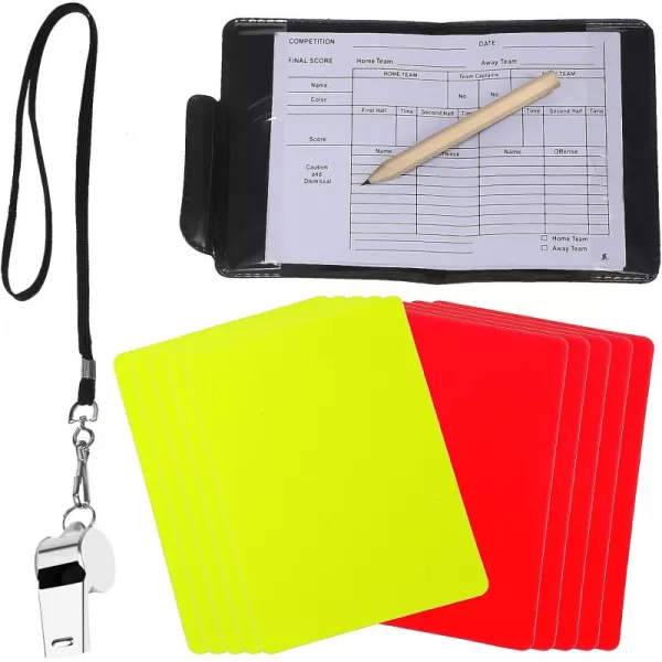 Toyvian Soccer Referee Cards Soccer Red Cards Yellow Cards Referee Whistles Referee Wallet Referee Cards Set Professional Referee Cards Football Referee Warning Cards Referee Accessory