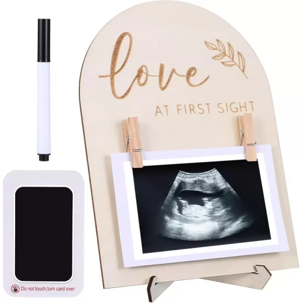 Toyvian Wooden Ultrasound Picture Frame Baby Announcement Double Sided Sign  Baby Keepsake Sonogram Frames Nursery Decor  Pregnant Mom  786X589 inches