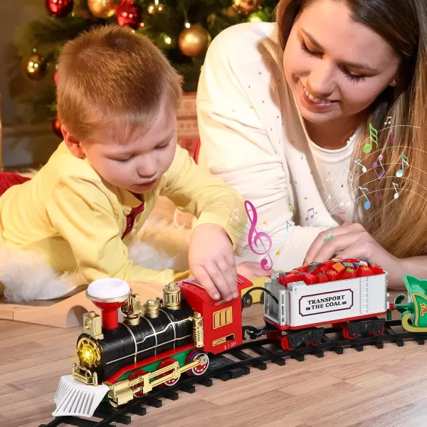 Christmas Train Electric Train Toy Sound Light Railway Tracks Christmas Tree Kids Toddlers