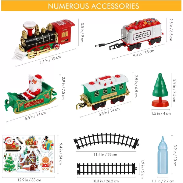 Christmas Train Electric Train Toy Sound Light Railway Tracks Christmas Tree Kids Toddlers