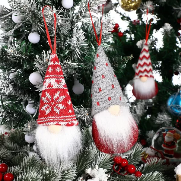 Christmas Tree Hanging Gnomes Ornaments 8Pack Handmade Scandinavian Santa Elf Plush Ornaments Hanging Christmas Tree Decorations Home Decor