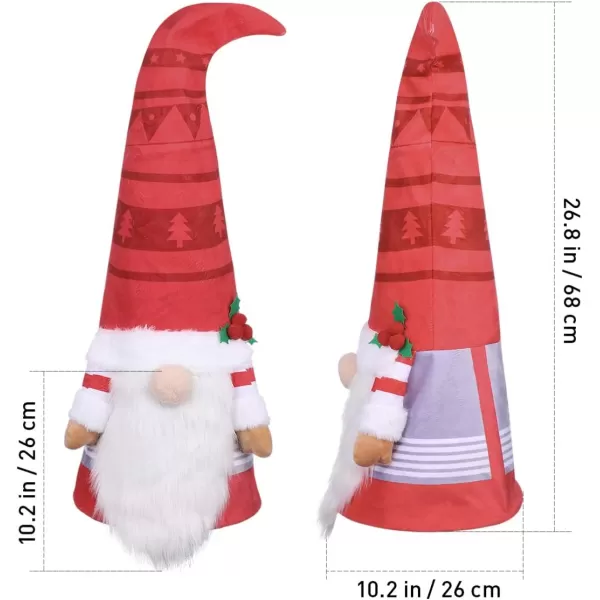 Christmas Tree Topper Gnome267 Inch Large Swedish Tomte Gnome Xmas Tree TopperSanta Gnome Plush Winter Decoration Xmas Party Ornament Supplies