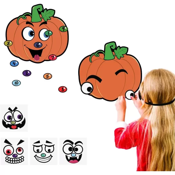 Halloween Pumpkin Decorating Stickers Kit Pin Pumpkin Game Halloween Party Favors Kids Trick Treat Classroom Supplies