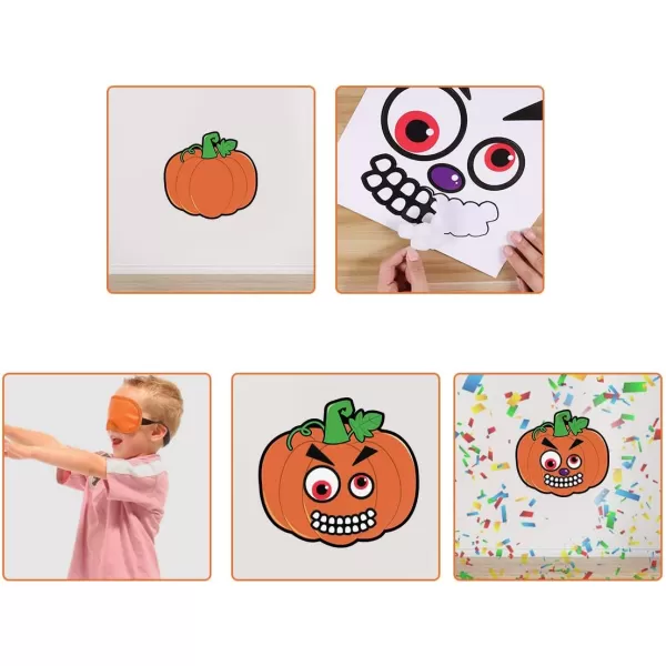 Halloween Pumpkin Decorating Stickers Kit Pin Pumpkin Game Halloween Party Favors Kids Trick Treat Classroom Supplies