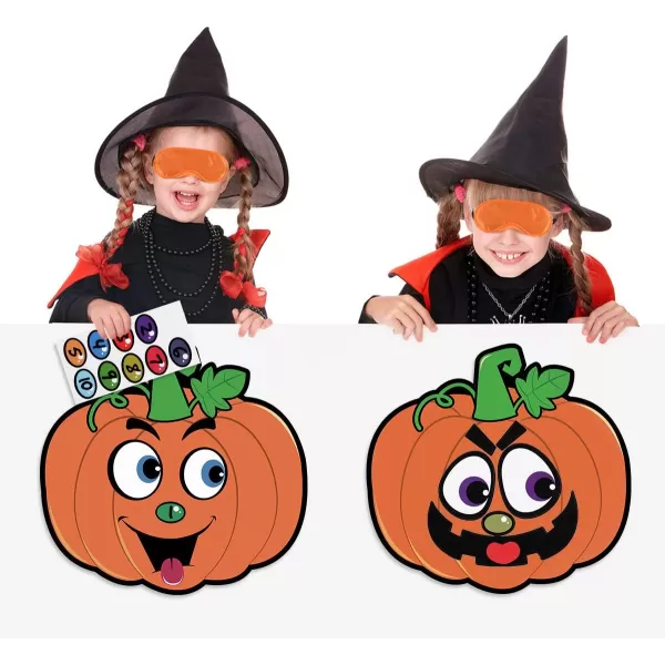 Halloween Pumpkin Decorating Stickers Kit Pin Pumpkin Game Halloween Party Favors Kids Trick Treat Classroom Supplies