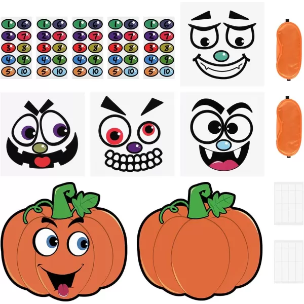 Halloween Pumpkin Decorating Stickers Kit Pin Pumpkin Game Halloween Party Favors Kids Trick Treat Classroom Supplies