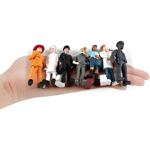 Mini People Figurines Dollhouse Miniature Figures Plastic People Simulated People Figurines Sand Table Figurines Mini Character Models 1set of Officer Postman Figurine Dollhouse People