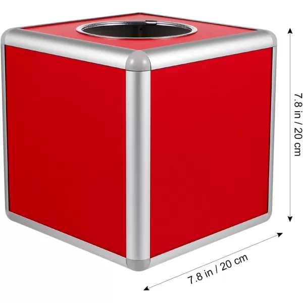 Red Box Raffle Ticket Box Square Storage Box Raffle Ticket Container Raffle Balls Boxes for Tickets Vote Box Donation Boxes for Fundraising