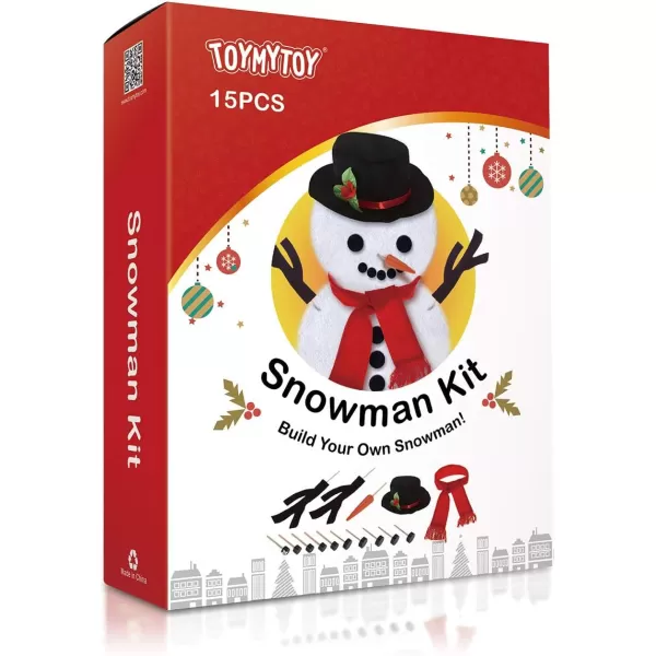 Snowman Kit Snowman Decorating Kit 15Pcs Snowman Making Kit Winter Party Kids Outdoor Toys Decoration Christmas Holiday Decoration