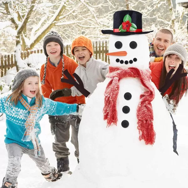 Snowman Kit Snowman Decorating Kit 15Pcs Snowman Making Kit Winter Party Kids Outdoor Toys Decoration Christmas Holiday Decoration