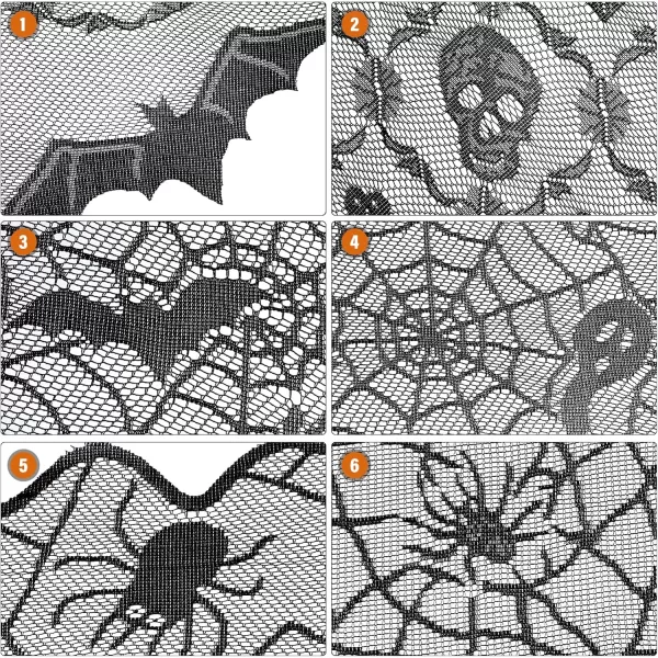 Toyvian 1 Set Halloween Decoration Set Halloween Skull Bat Lace Tablecloth Spiderweb Fireplace Mantle Scarf Spider Web Table Runner Cover Table Topper for Home Party