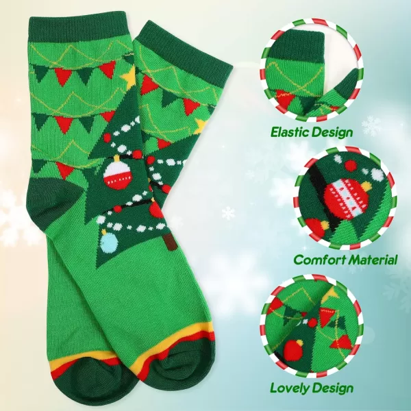 Toyvian 12 Pairs Women Christmas Socks Christmas Winter Warm Cozy Socks Adult Christmas Holiday Socks Cotton Christmas Cartoon Socks Xmas Warm Winter Socks Christmas Advent Stocking In Box