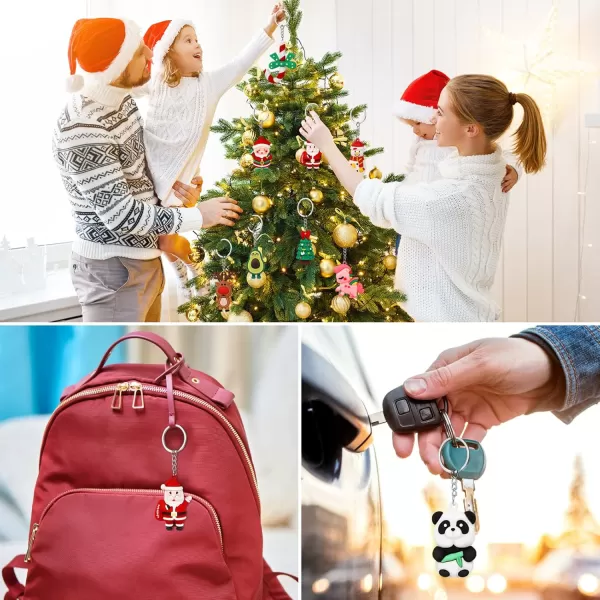 Toyvian 24pcs Advent Calendars 2022 Keychains for 24 Days Countdown Countdown Calendar Toys Xmas Tree Hanging Pendants for Girls Boys
