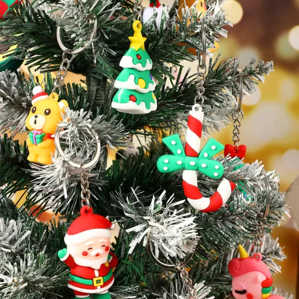 Toyvian 24pcs Advent Calendars 2022 Keychains for 24 Days Countdown Countdown Calendar Toys Xmas Tree Hanging Pendants for Girls Boys