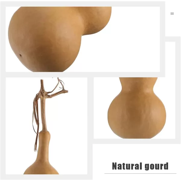 Toyvian 2pcs Natural Dried Gourds Unfinished Wood Gourd Bottle DIY Painting Wood Peg Doll Dried Gourds for Crafts Chinese Gourd Bottle Feng Shui Hu Lu Ornament 1315cm Dry Gourd