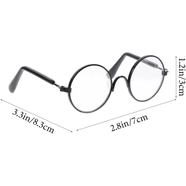 Toyvian 3Pcs Doll Glasses 3 Pairs Metal Wire Rim Glasses Doll Eyewear Mini Glasses Fits for 18in Dolls Mini Dolls Costume Accessories Assorted Color 83cm326inch W