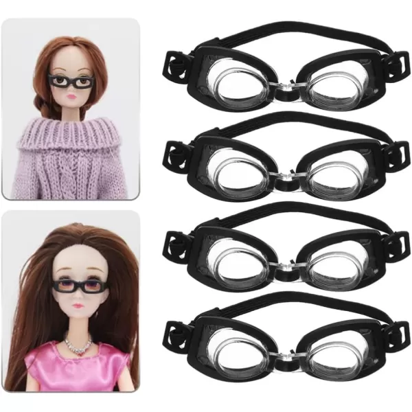 Toyvian 4Pcs Dollhouse Swim Goggle Miniature Swimming Goggles Mini Swim Glasses Water Goggles Doll Accessories Gifts for Kids Girls Boys