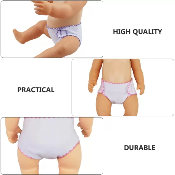 Toyvian 6pcs Doll Diapers Baby Doll Diaper Bag Baby Doll Accessories Doll Underwear Reusable DIY Diaper