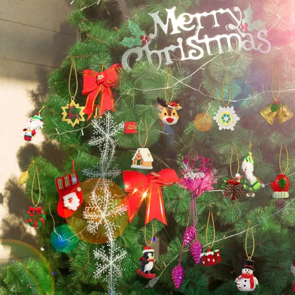 Toyvian Advent Calendar 202324Pcs Hanging Ornaments Christmas Animals Relief ToysXmas Christmas Decorations for Wall Christmas Tree