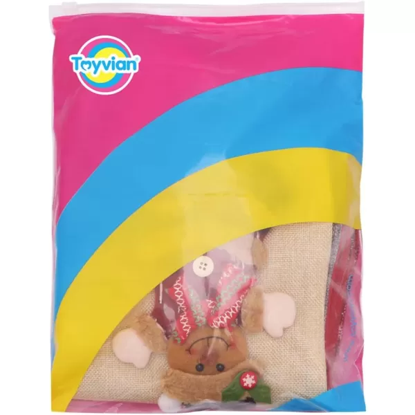 Toyvian Christmas StockingBig Xmas Stockings Decoration187quot Santa Snowman Reindeer Stocking Christmas Decorations and Party Accessory Set of 3Style2