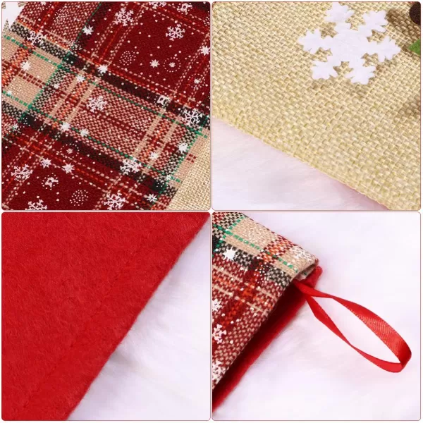 Toyvian Christmas StockingBig Xmas Stockings Decoration187quot Santa Snowman Reindeer Stocking Christmas Decorations and Party Accessory Set of 3Style2