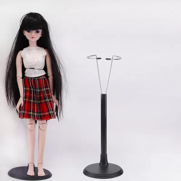 Toyvian Doll Stand Holder Doll Brackets Stands Doll Adjustable Storage Rack Doll Stands for 12 Inch Doll Display Adjustable Stand Dolls Action Figure Stands 12 Inch DollBlackx2pcs