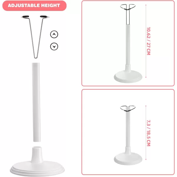 Toyvian Doll Stand Holder Doll Brackets Stands Doll Adjustable Storage Rack Doll Stands for 12 Inch Doll Display Adjustable Stand Dolls Action Figure Stands 12 Inch DollWhite